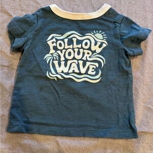 Little Co By Lauren Conrad 6m  Ringer Tee  Organic Cotton “Follow Your Wave”